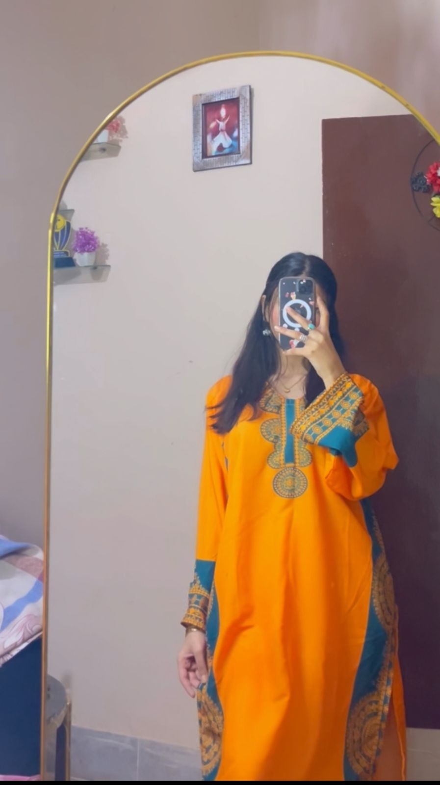 Naaz Orange | Premium Printed Pret-2pc